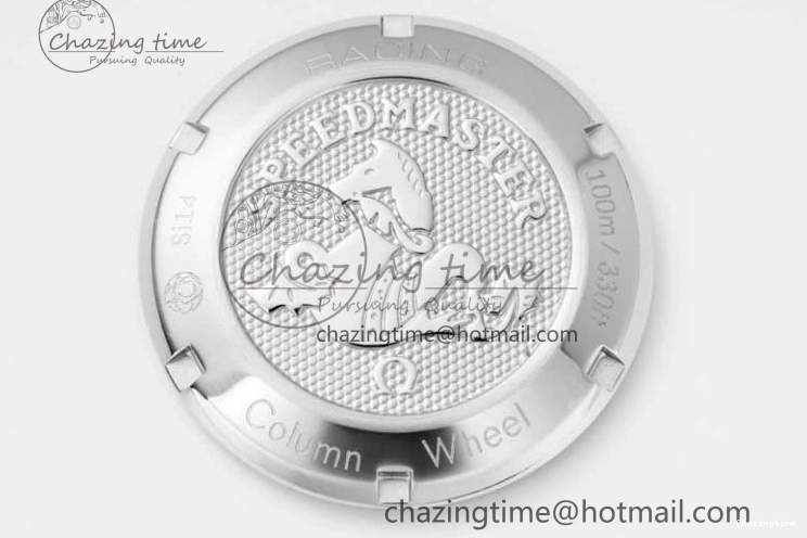 0720 Cozy Speedmaster Racing Master SS HKF Best Edition Black White Dial on SS Bracelet A 7807